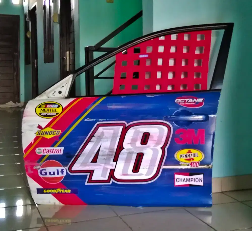 Hiasan dinding dekorasi pintu NASCAR vespa lawas jadul antik vintage
