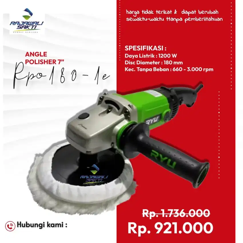 Mesin poliser ryu 7 inch