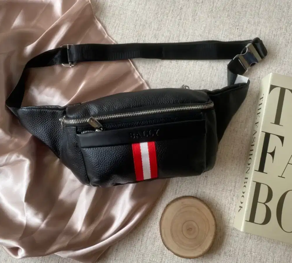 WAISTBAG BALLY LEATHER MEN BRANDED IMPORT