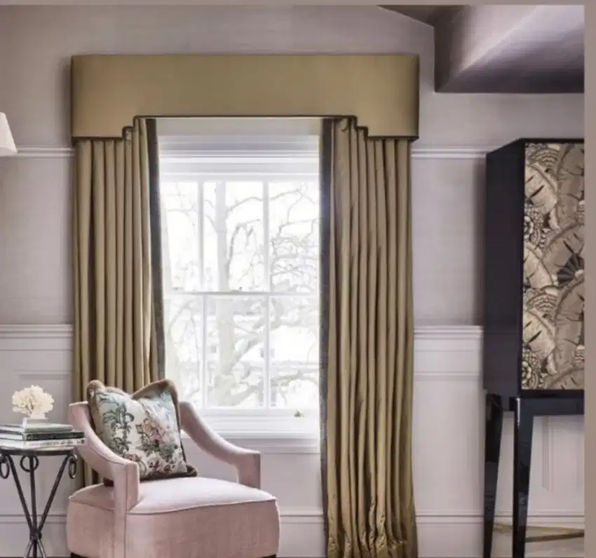 Jual tirai jendela gordyn hordeng gorden wallpaper dinding rollblind v