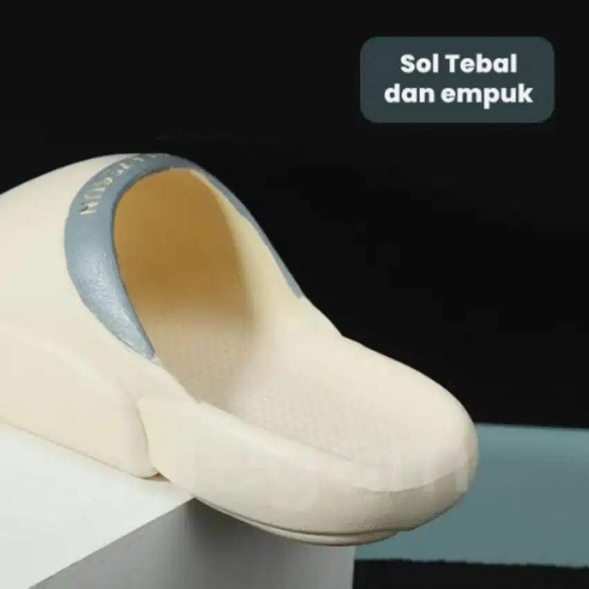 Sandal cowok karet flat slipper slipon pria