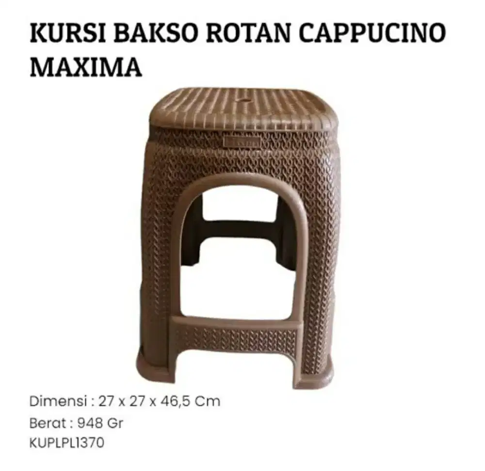 bangku plastik maxima