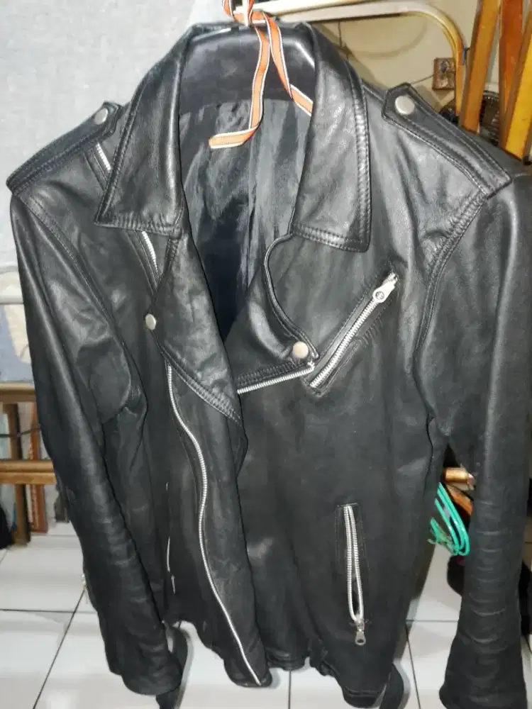 Jacket Ramones kulit domba