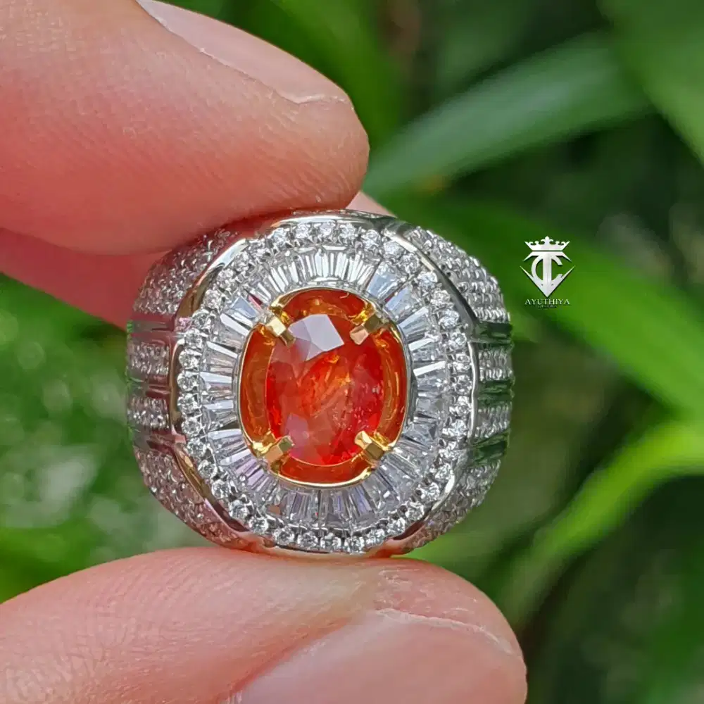 Batu Permata Natural Padparadscha Sapphire 1.34 Ct No Heat CGL Memo