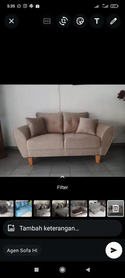 Custom sofa model Berkualitas