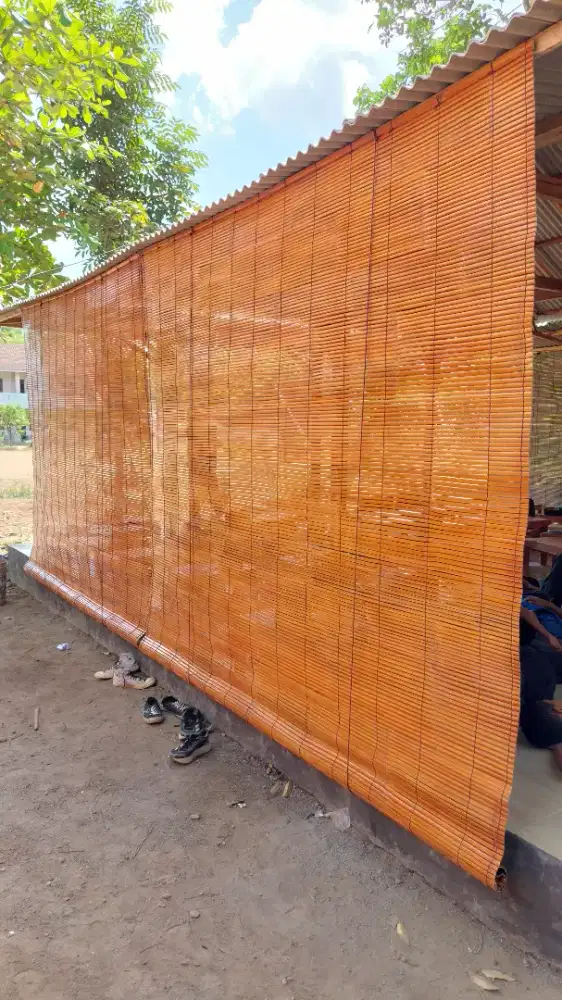 Tirai bambu tirai kayu