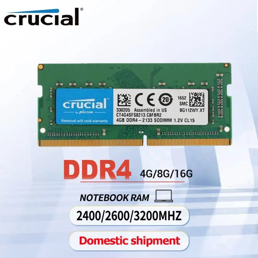 Micron DDR4 2400MHz / PC4-19200 Memory RAM Laptop
