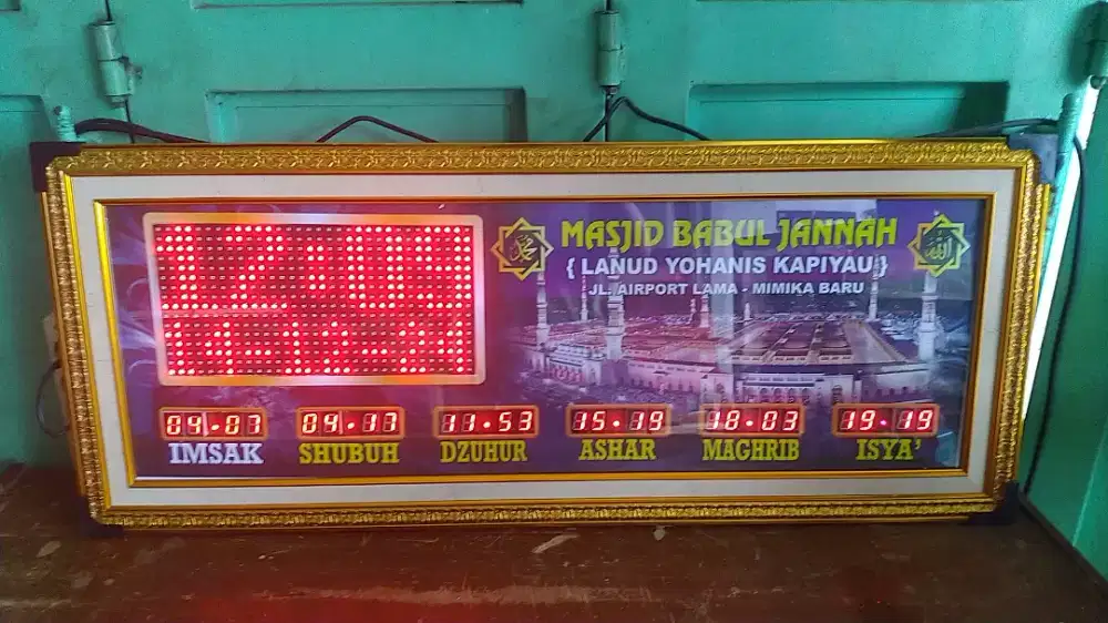 Jam masjid P10 segmen 40X100