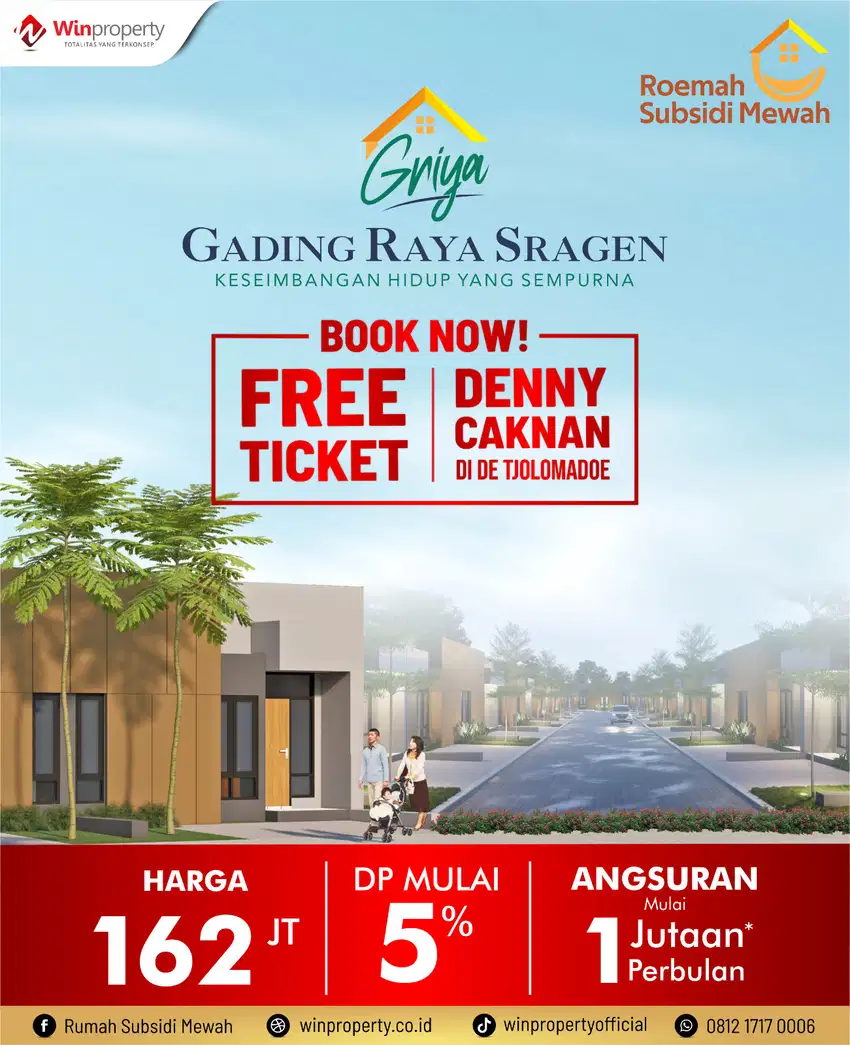 RUMAH SUBSIDI GRIYA GADING RAYA SRAGEN DP MULAI 5%