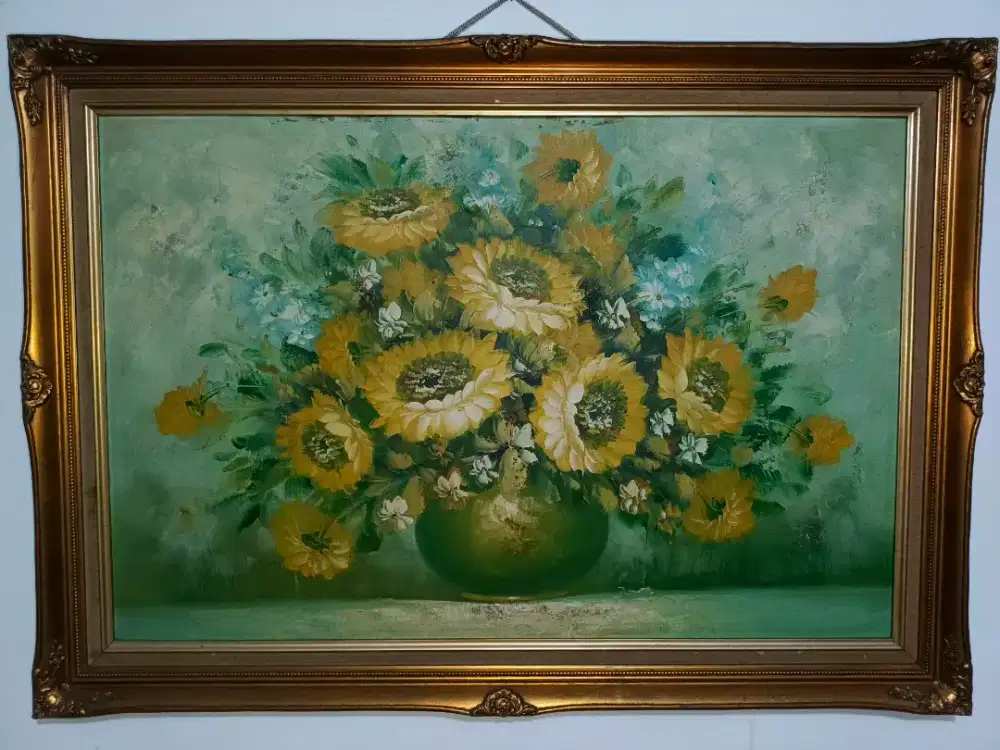 Lukisan kanvas bunga matahari