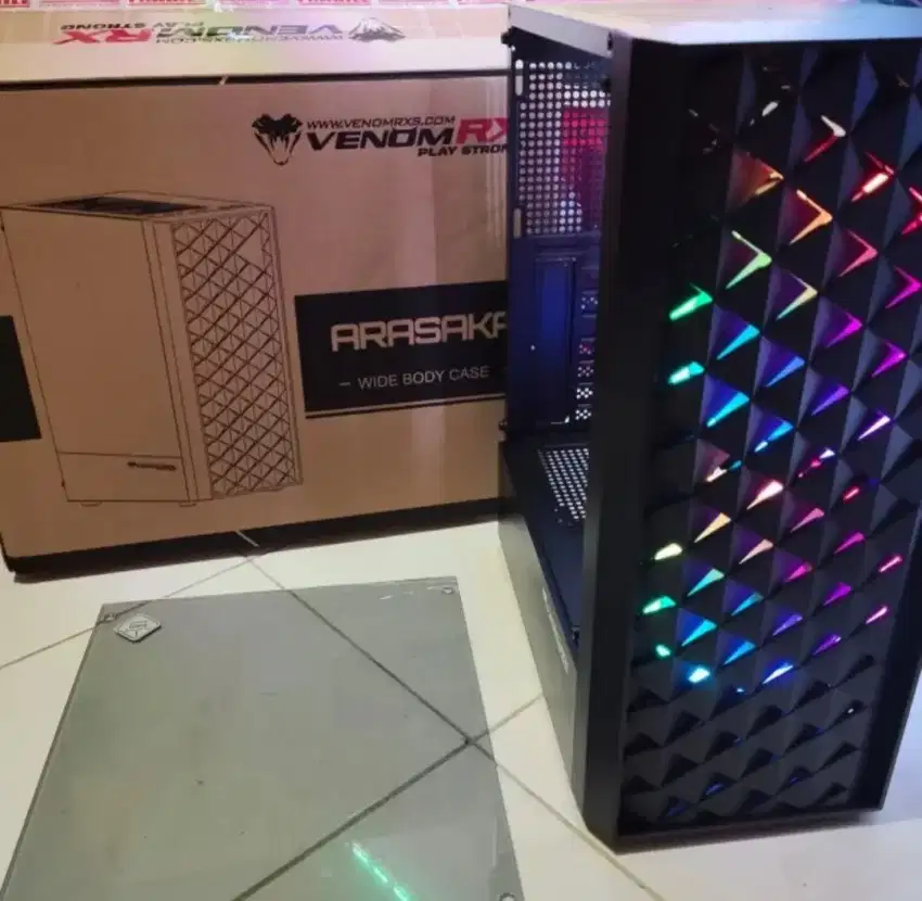 Casing PC Gaming Venom Arasaka + 2 Fan RGB