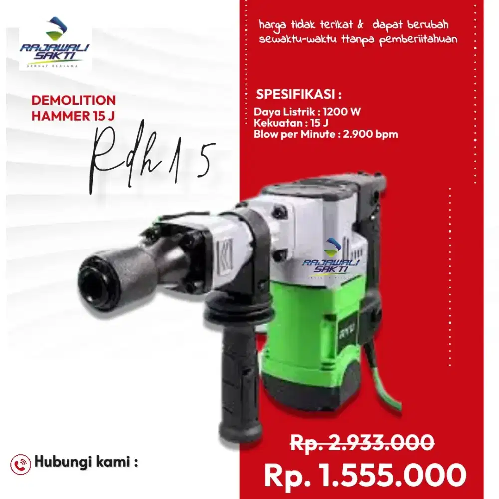Mesin bor bobok ryu demolution hammer 15j murah