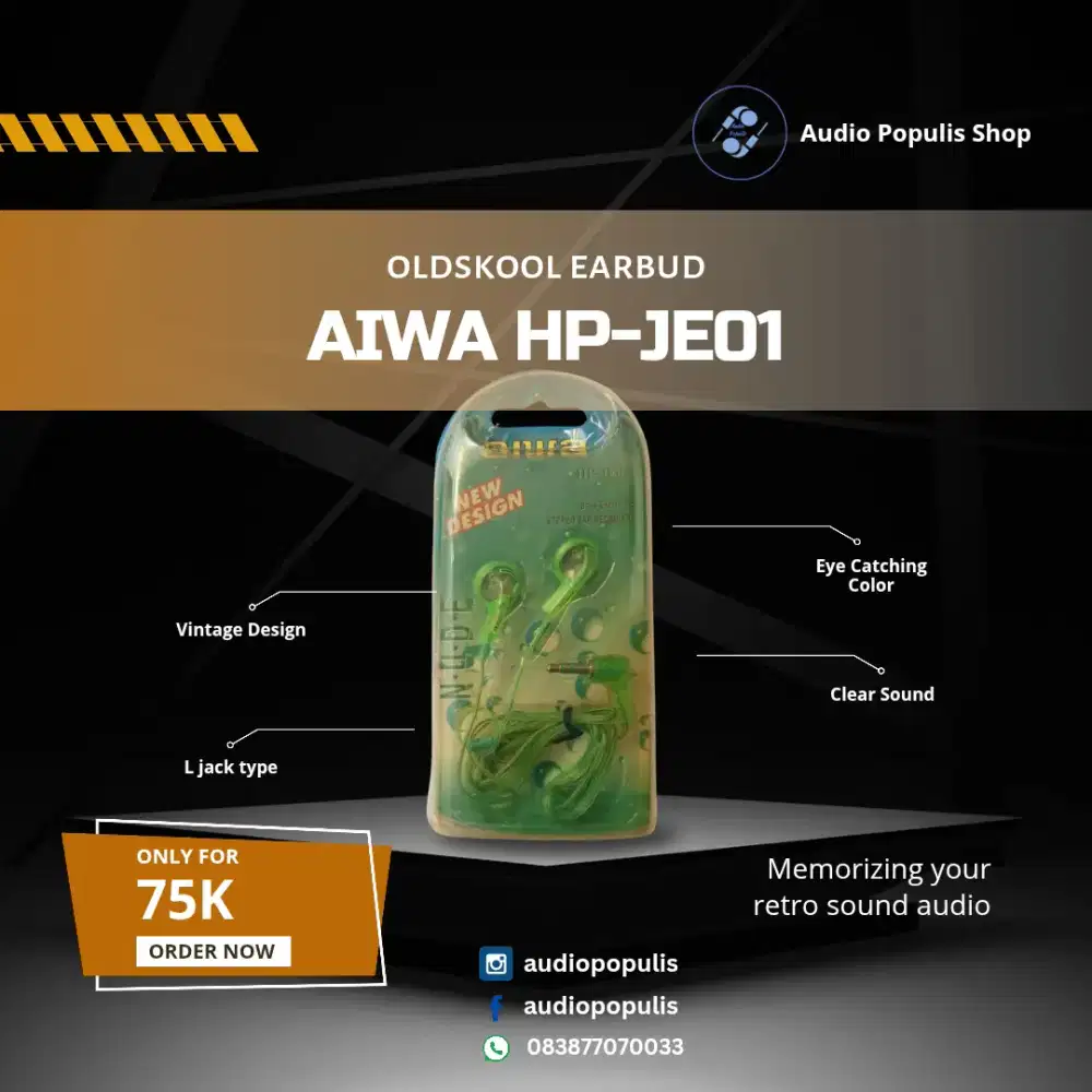 Earphone Aiwa HP-JE01 new old stock