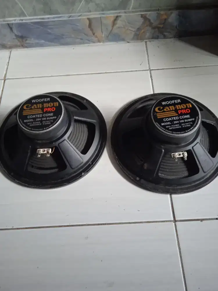 Speaker woofer cannnon pro,model,25H 100SUWPP, 300watt8, OHMS,