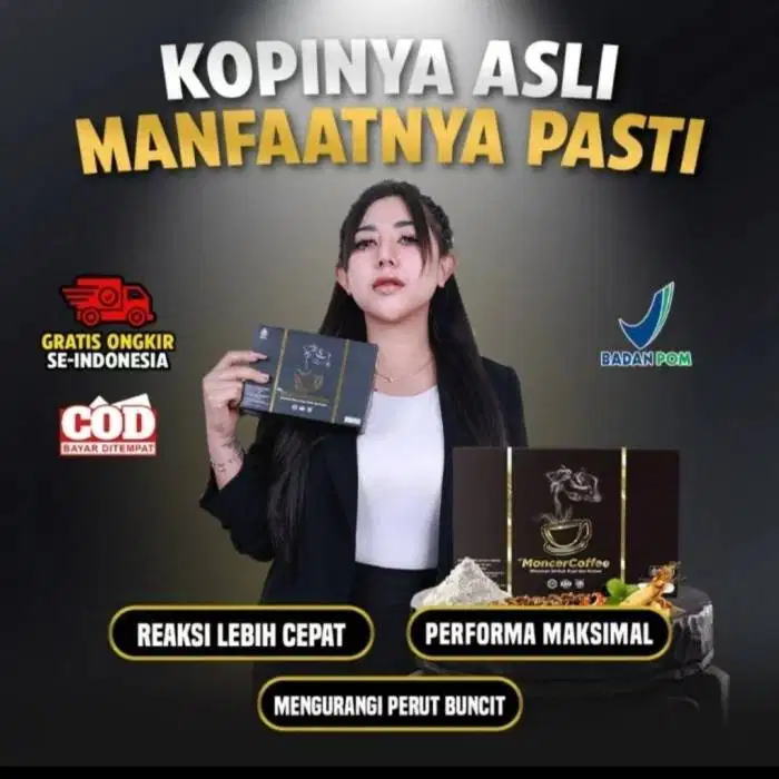 MONCER COFFE ORIGINAL 1 BOX ISI 8 SACHET HERBAL ALAMI