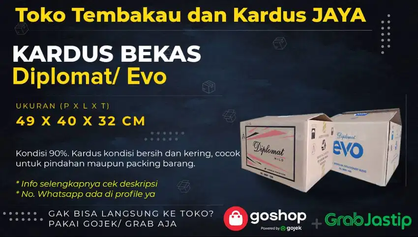 Kardus Bekas (Diplomat/ Evo) untuk Packing atau Pindahan
