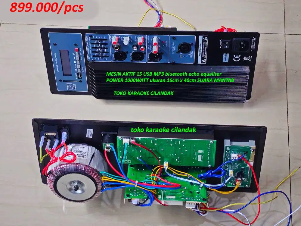 KIT MESIN AKTIF 15 ukuran 16cm x40cm  usb bluetooth mp3 player equali