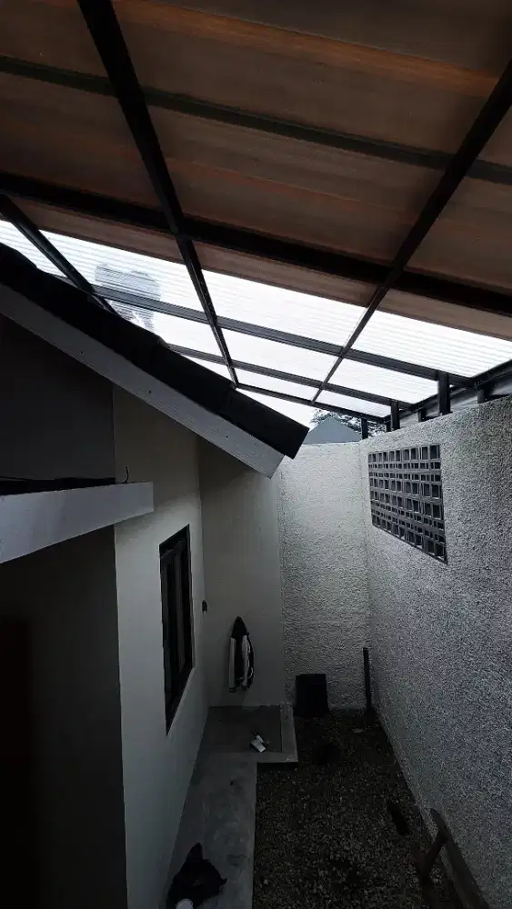 Kanopi alderon kombinasi solarflat buat dapur