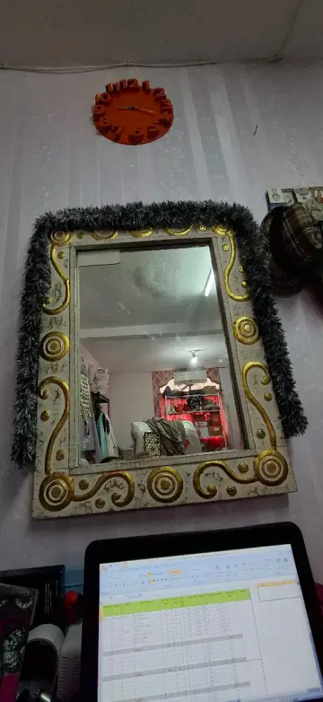 Kaca cermin antik ukuran besar 80x60cm