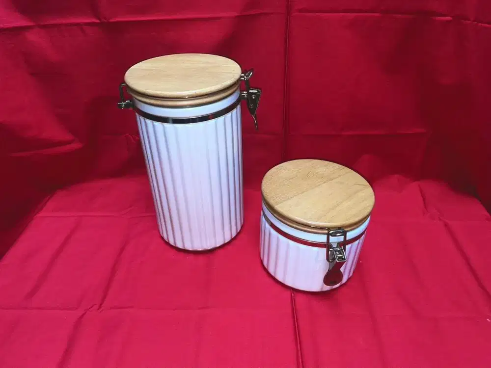 Set Toples Porselain Tutup Kayu (NEGO)