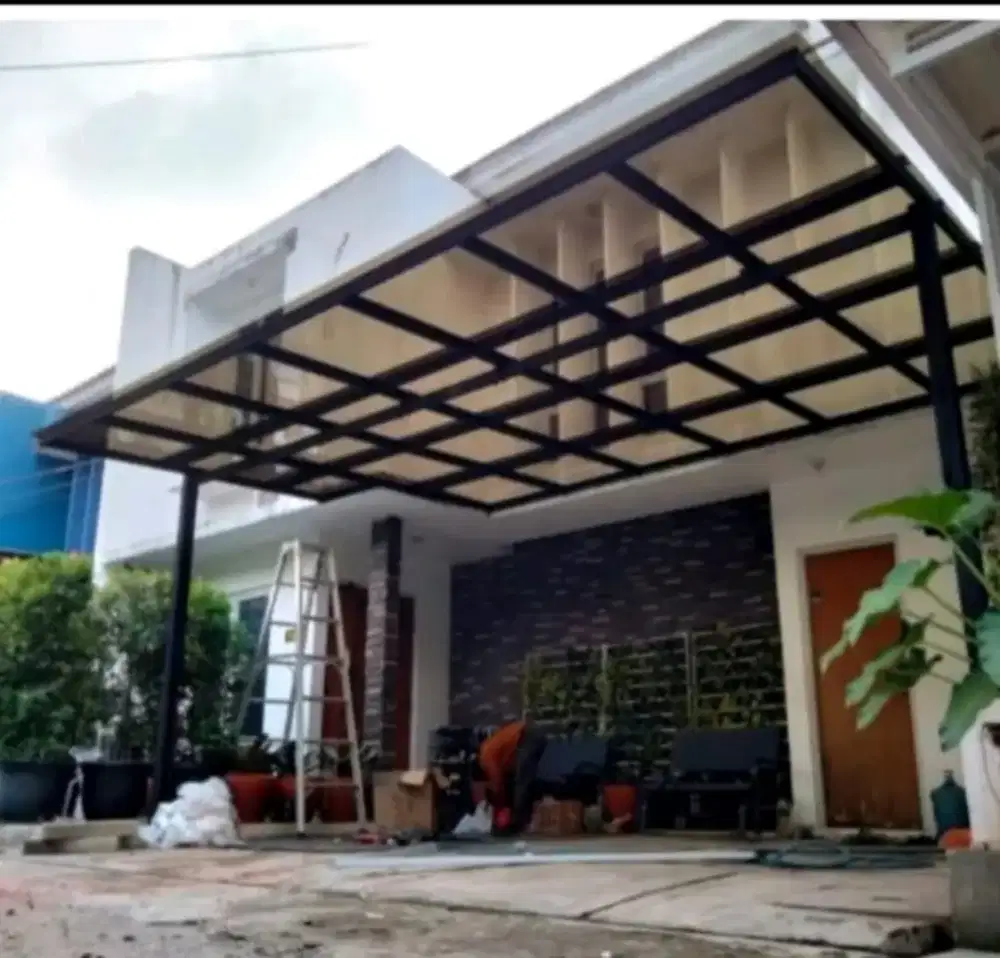 Kanopi singel1,2m sudah terpasang