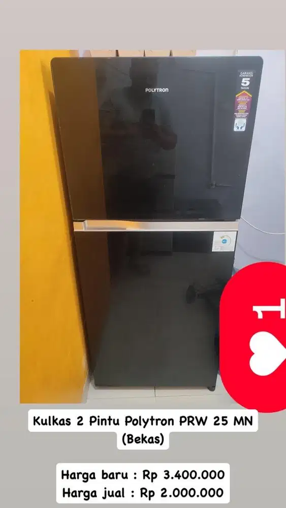 Kulk4s 2 pintu merk polytron PRW 25 MN