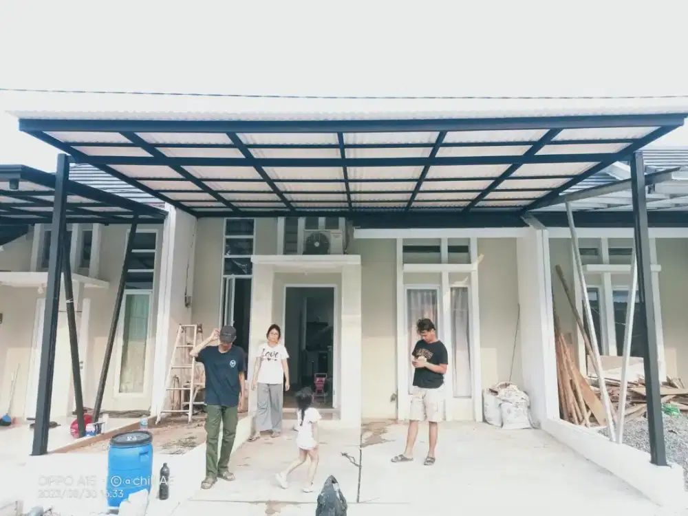 Kanopi alderon sengel 1,2m sudah terpasang