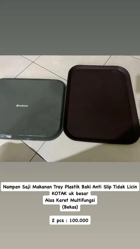 Nampan Saji makanan anti slip tidak licin