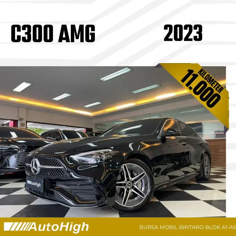 DP10% [Km11.000] C300 AMG 2023 Black Reg 2024 #AUTOHIGH
