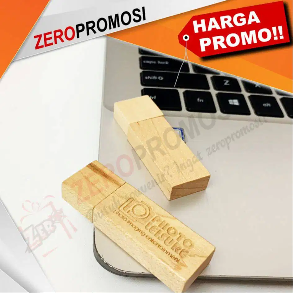 Souvenir Promosi Flashdisk - USB Kayu Oval FDWD01 4GB