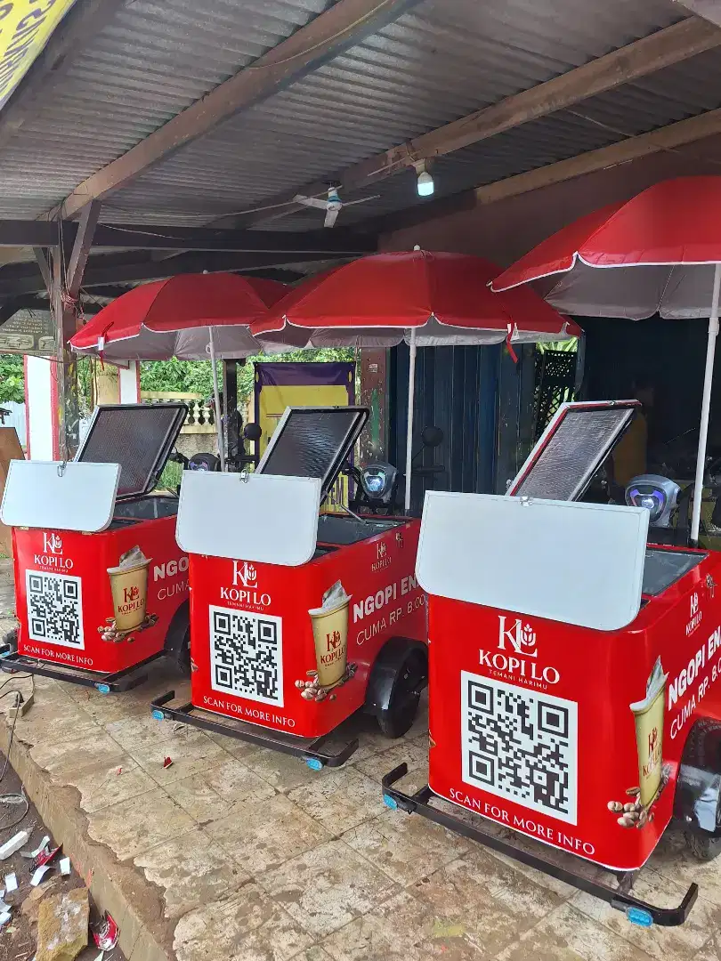 GEROBAK SEPEDA LISTRIK/SEPEDA LISTRIK GEROBAK KOPI/SEPEDA LISTRIK KOPI