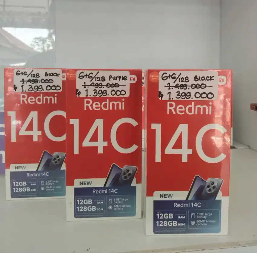 Ready REDMI 14C Ram Gede Harga cuma 1jt'an, bisa COD