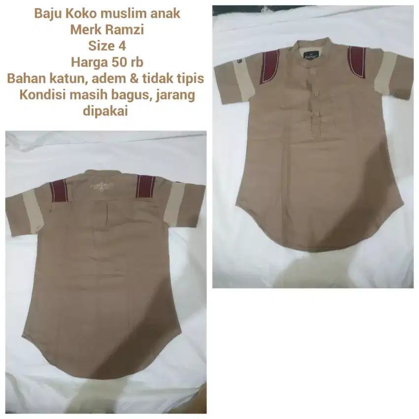 Baju Koko Muslim Anak Merk Ramzi