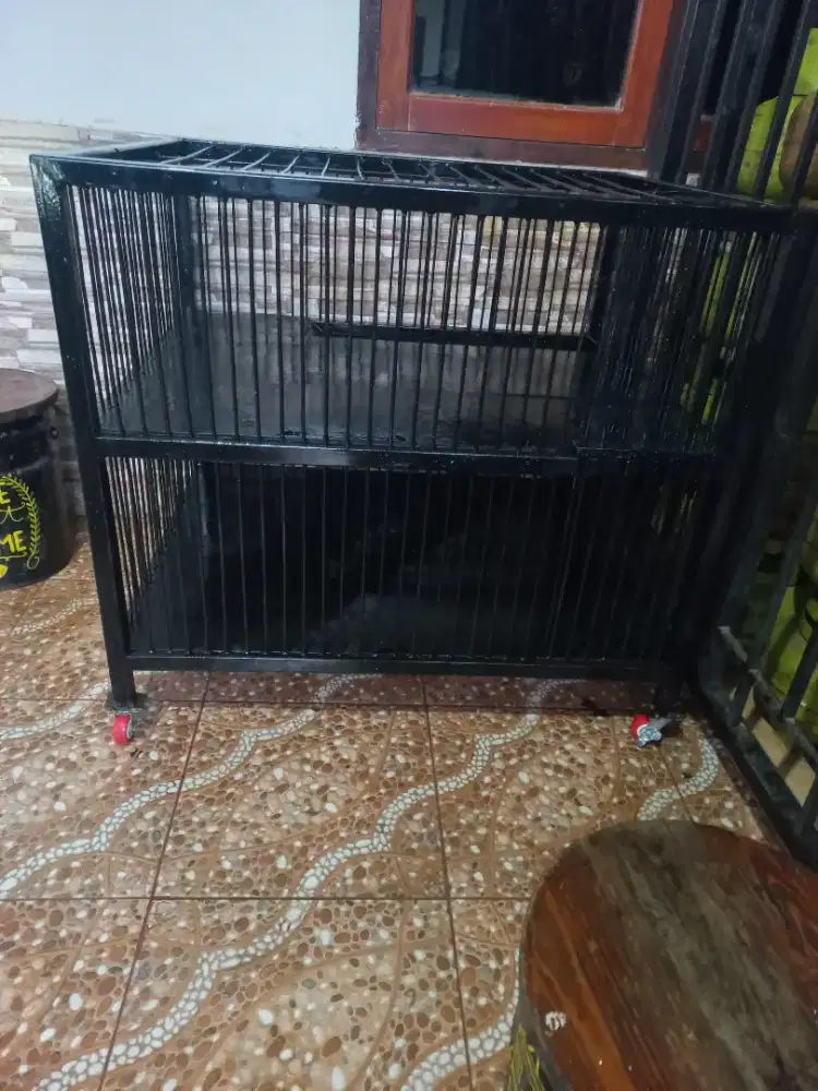 Kandang bekas kucing 2 lantai dari besi