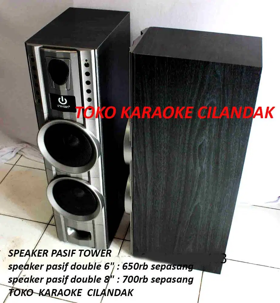 speaker pasif 2x8in tower