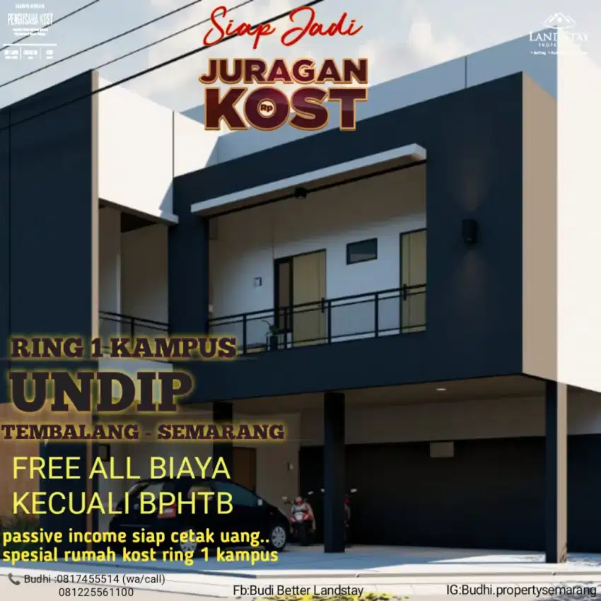 TERMURAH,HOOKS,SHM,FREE ALL BIAYA,RUMAH KOST RING 1 UNDIP SEMARANG