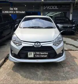 Dp= 10jt Toyota Agya 1.2cc S TRD Sportivo manual tahun 2018/2019 Brio