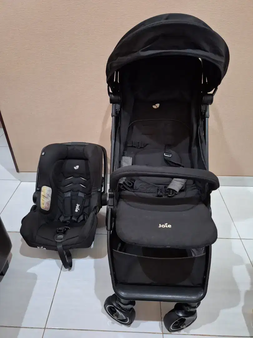 Stroller Joie Pact Travel System Coal kondisi mulus like new