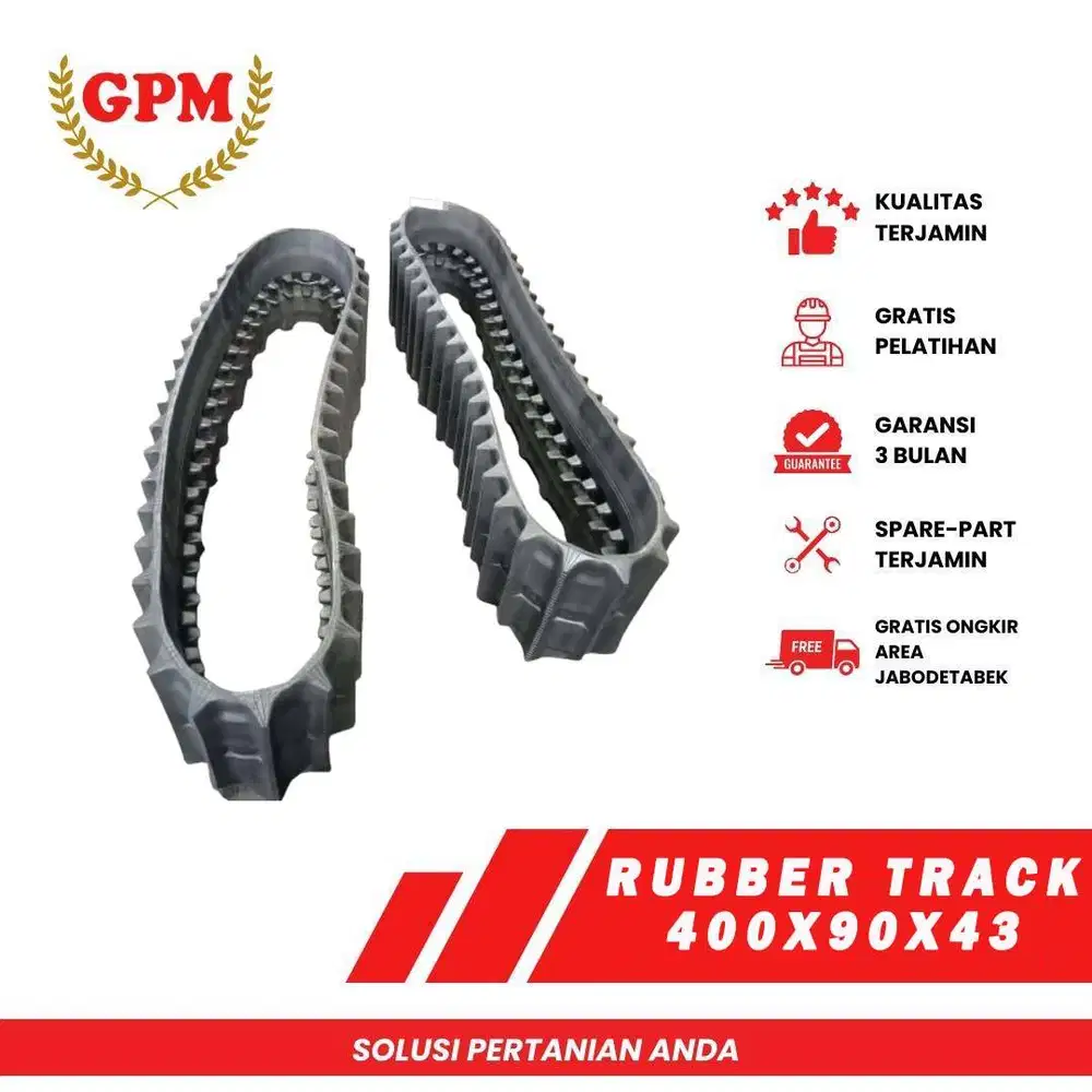 Rubber Track 400x90x43 untuk Mesin Combine Harvester KUBOTA DC35