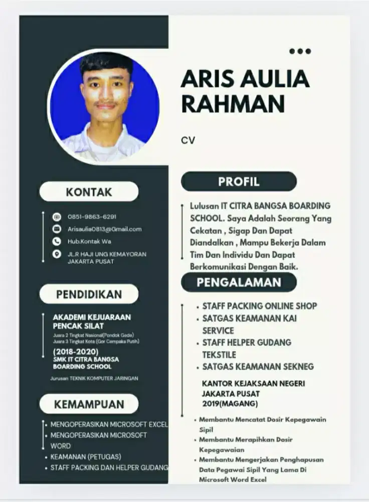 MENCARI LOWONGAN PEKERJAAN(CV TERBARU)