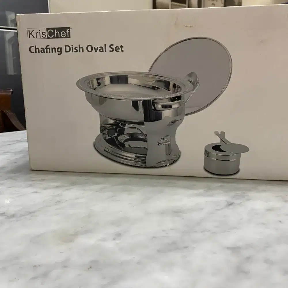 Kris chef Chafing dish oval set prasmanan stainless