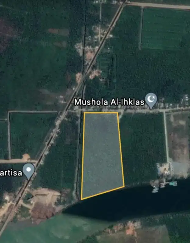Dijual lahan dekat jembatan gasing tanjung api api