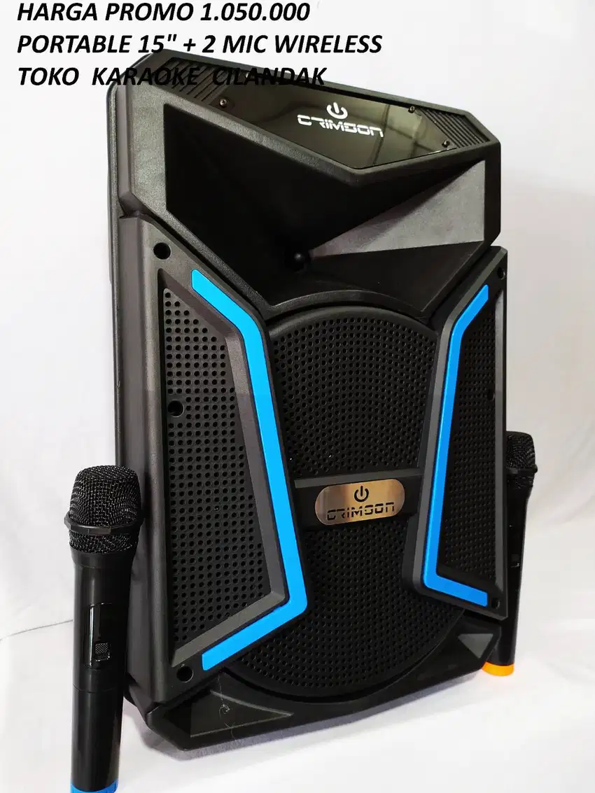 portable 15inc lengkap mic