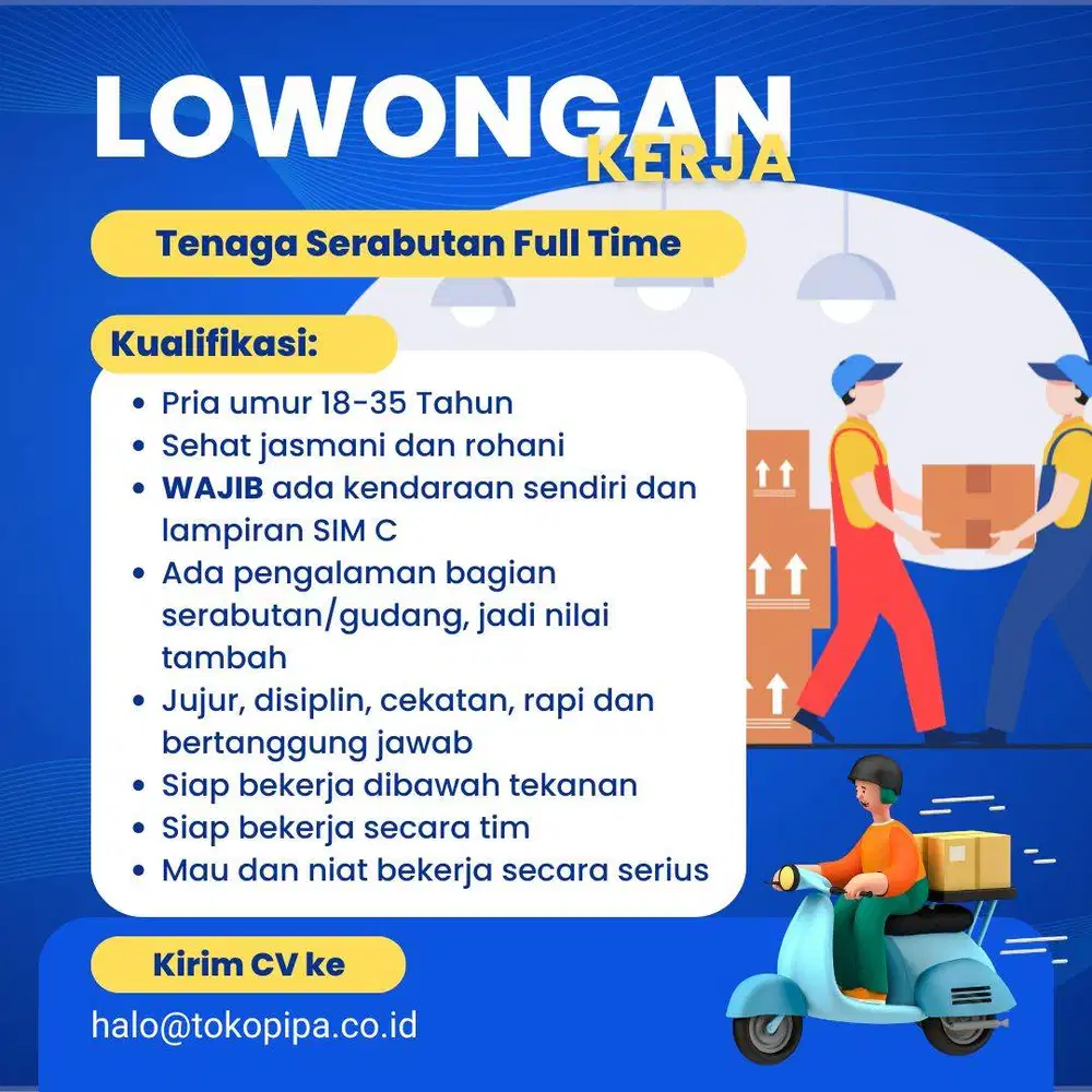 Lowongan Kerja Staf Gudang Serabutan