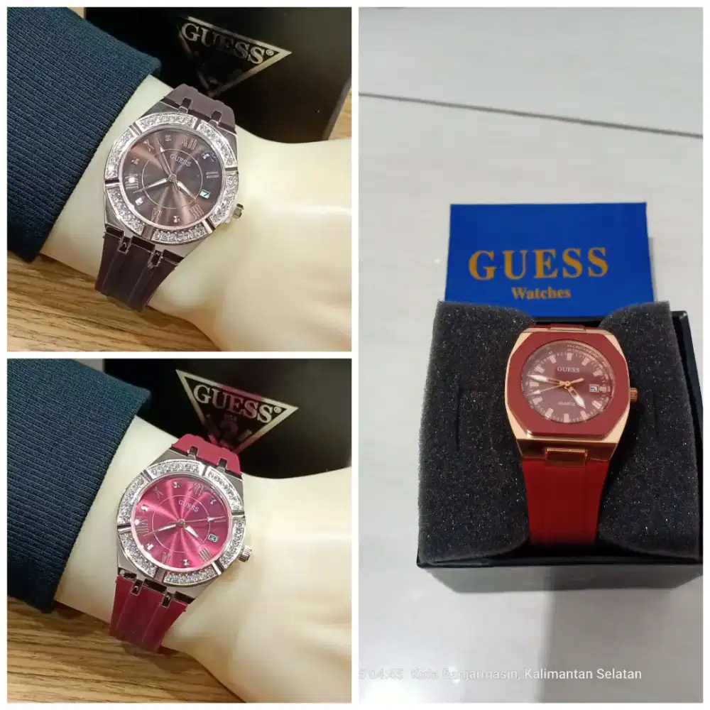 SALE..Jam GUESS Diamond Merah
& Coklat
Tanggalan aktif
