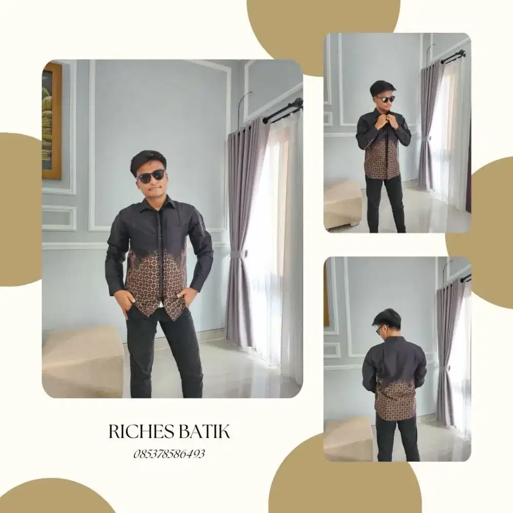 Baju batik lengan panjang