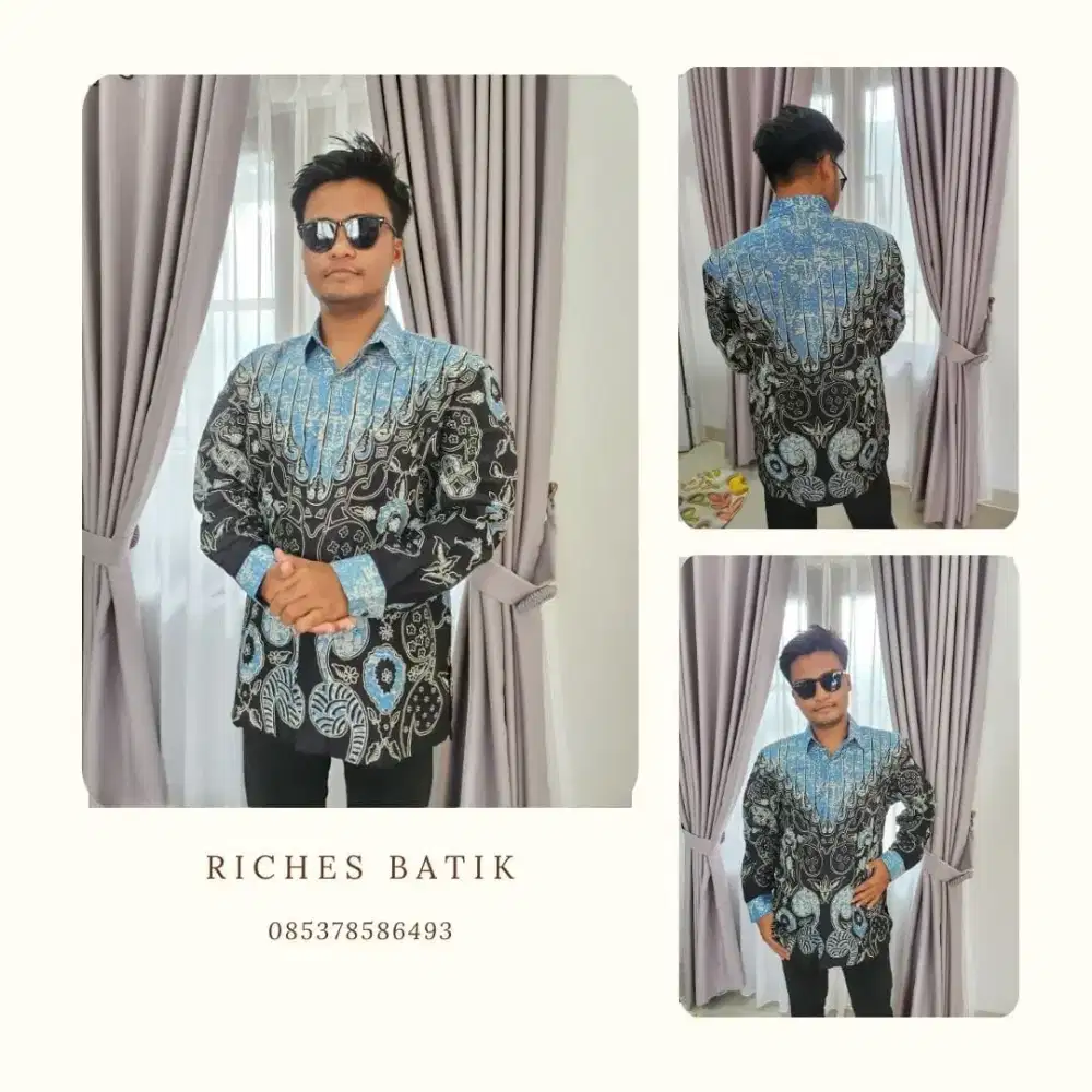 Baju batik lengan panjang