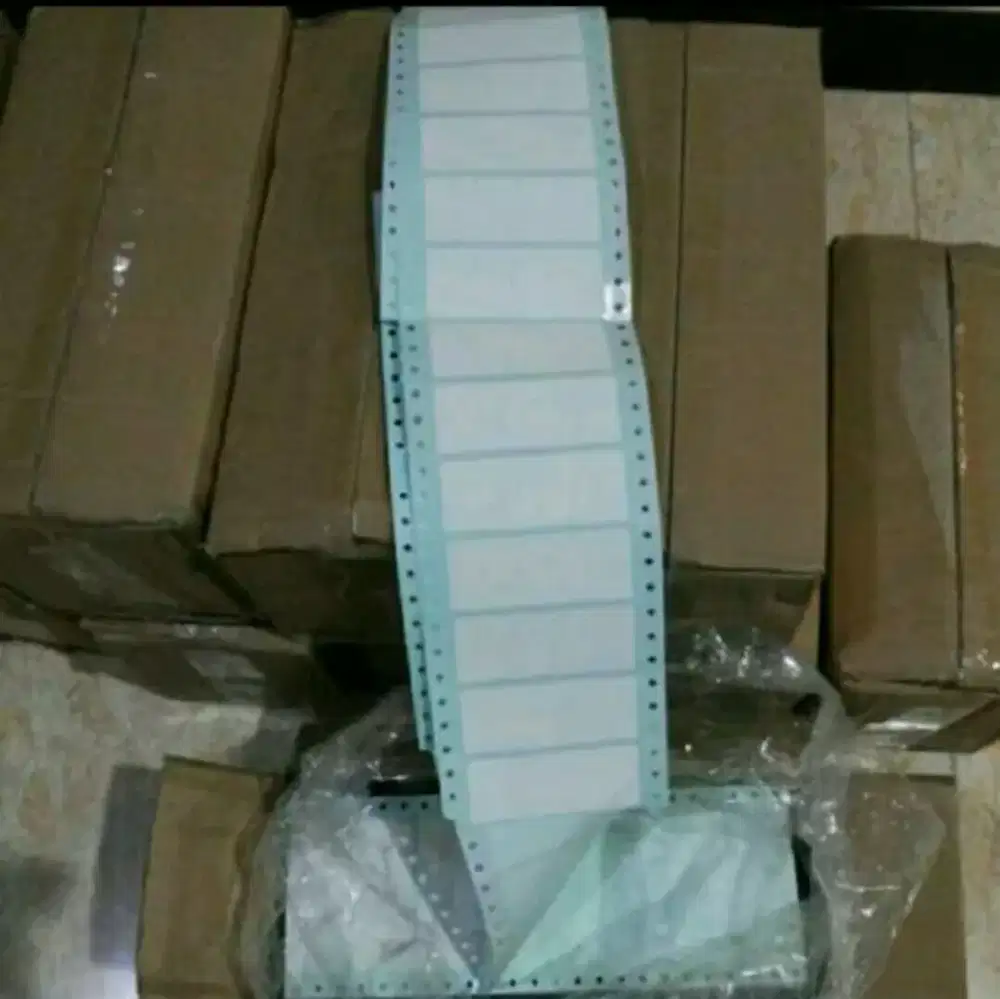 Stiker Label Continuous Form ECERAN Polos Utk Label Harga,Obat,Barang
