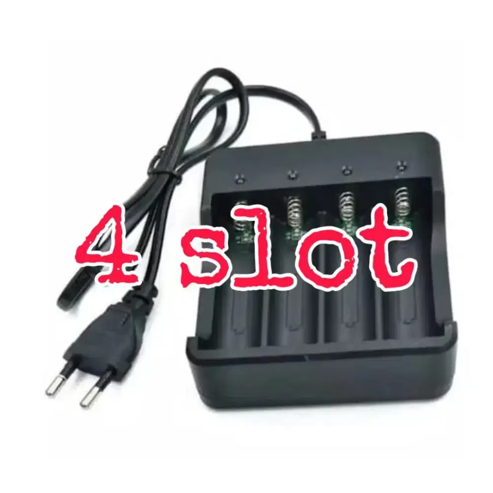 charger batrai 18650 hitam new