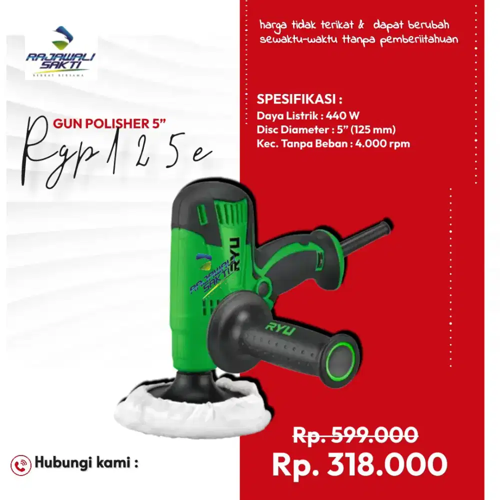 Promo mesin polisi ryu 5 inch murah bergaransi